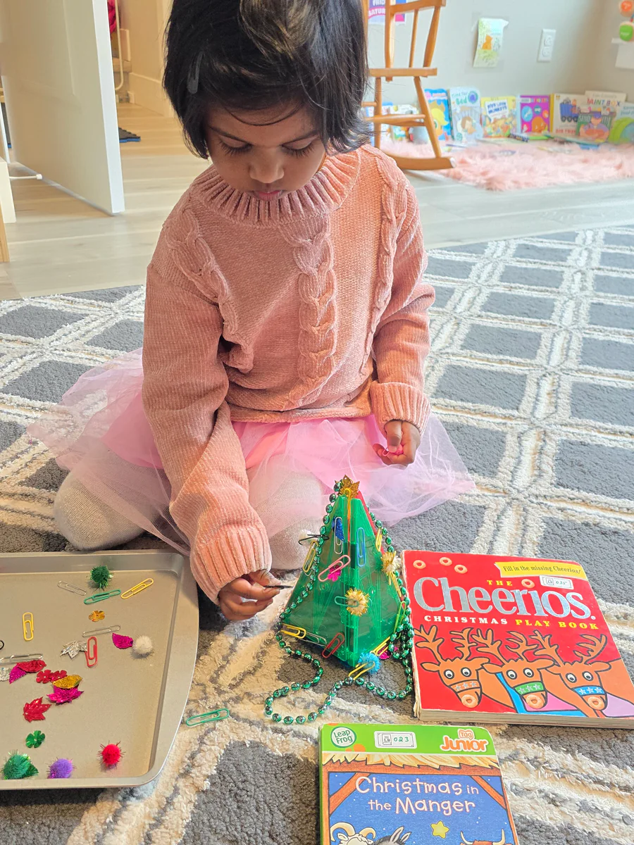 A creative exploration activity at Tickle Treetops Academy